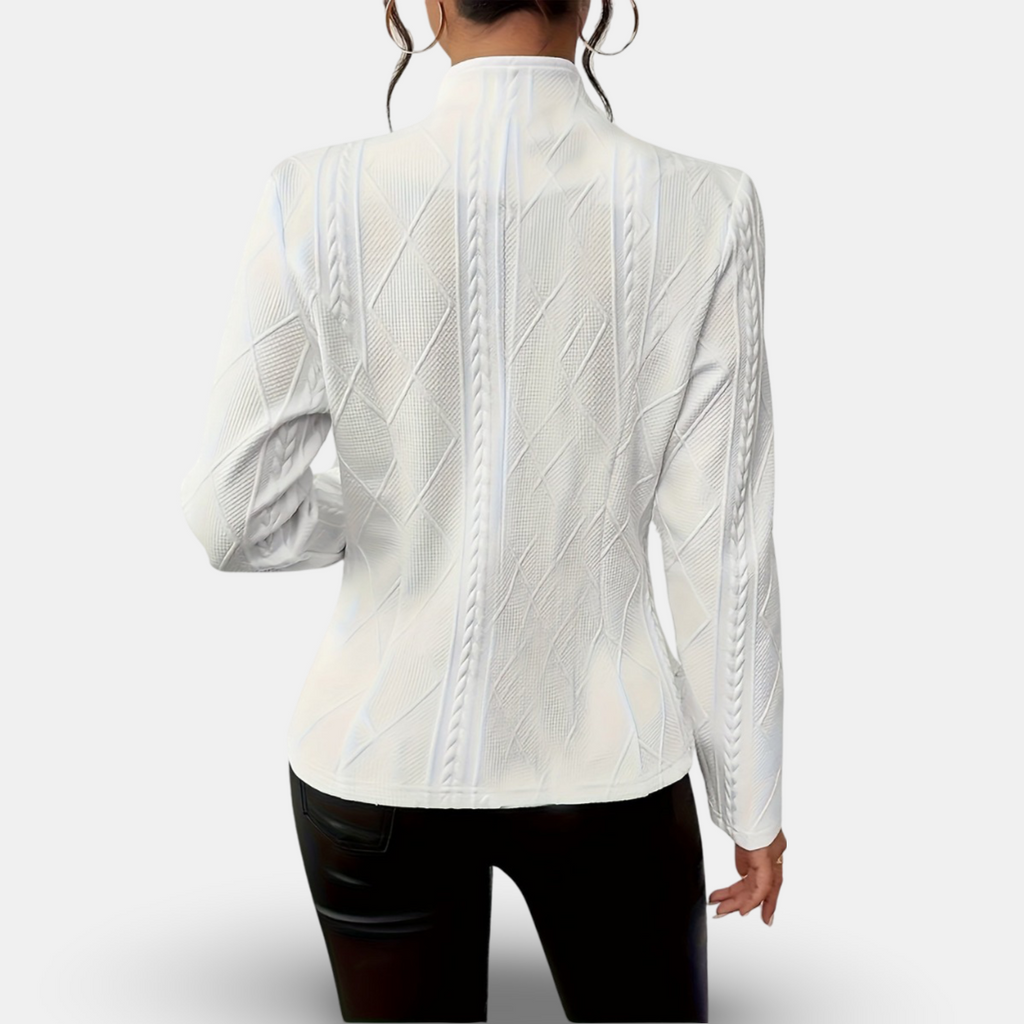 Women's Jacket with Structured Design and Button Closure - Image 2