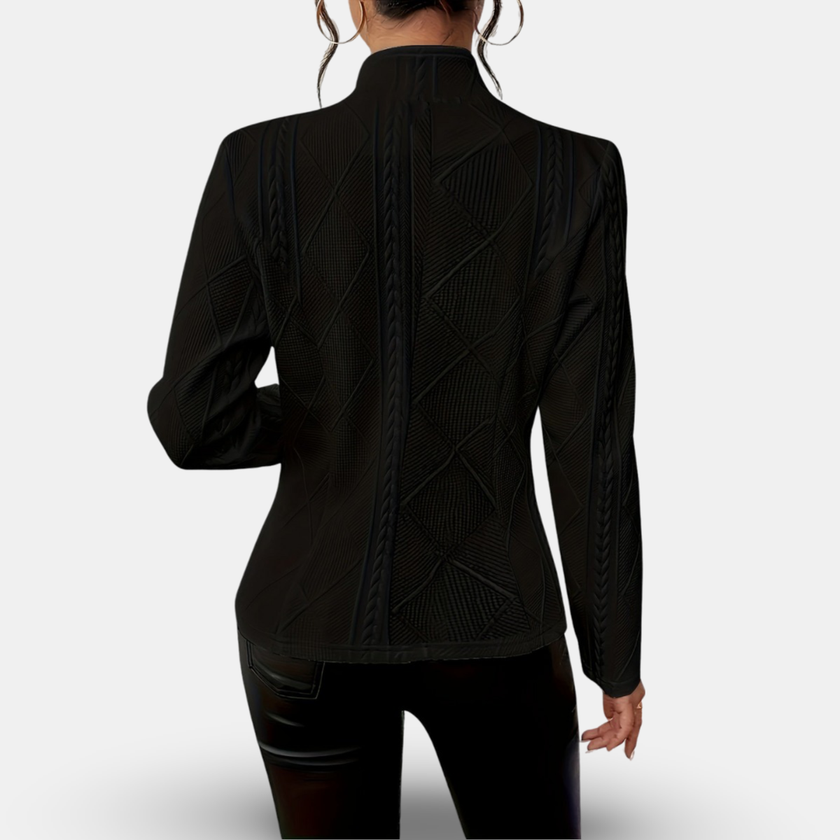 Women's Jacket with Structured Design and Button Closure - Image 4