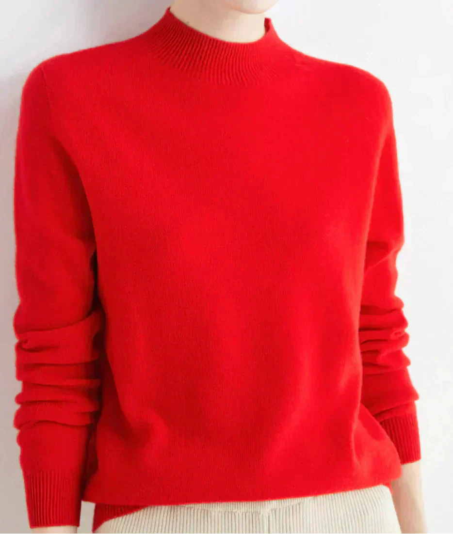 Women's Knit Sweater with Classic Crew Neck Design | R&B