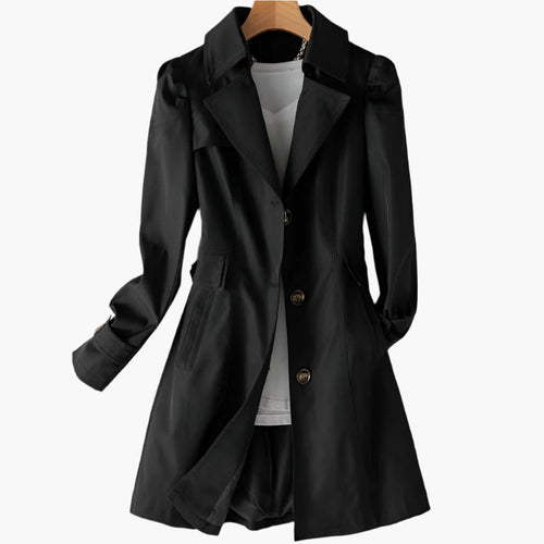 Trench Coat Women's Tailored Fit with Button Closure - Image 2