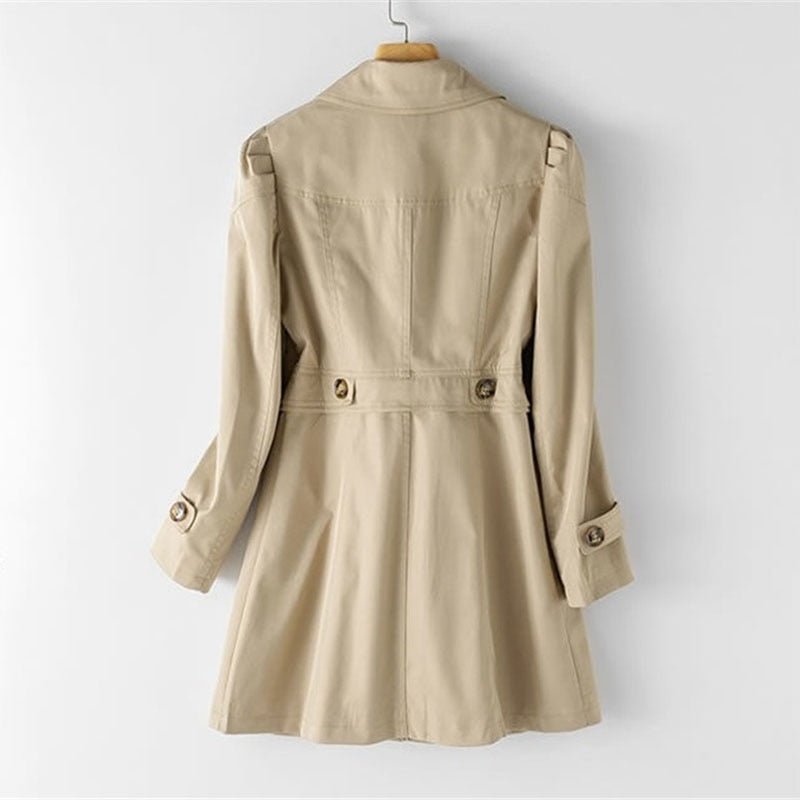 Trench Coat Women's Tailored Fit with Button Closure - Image 5