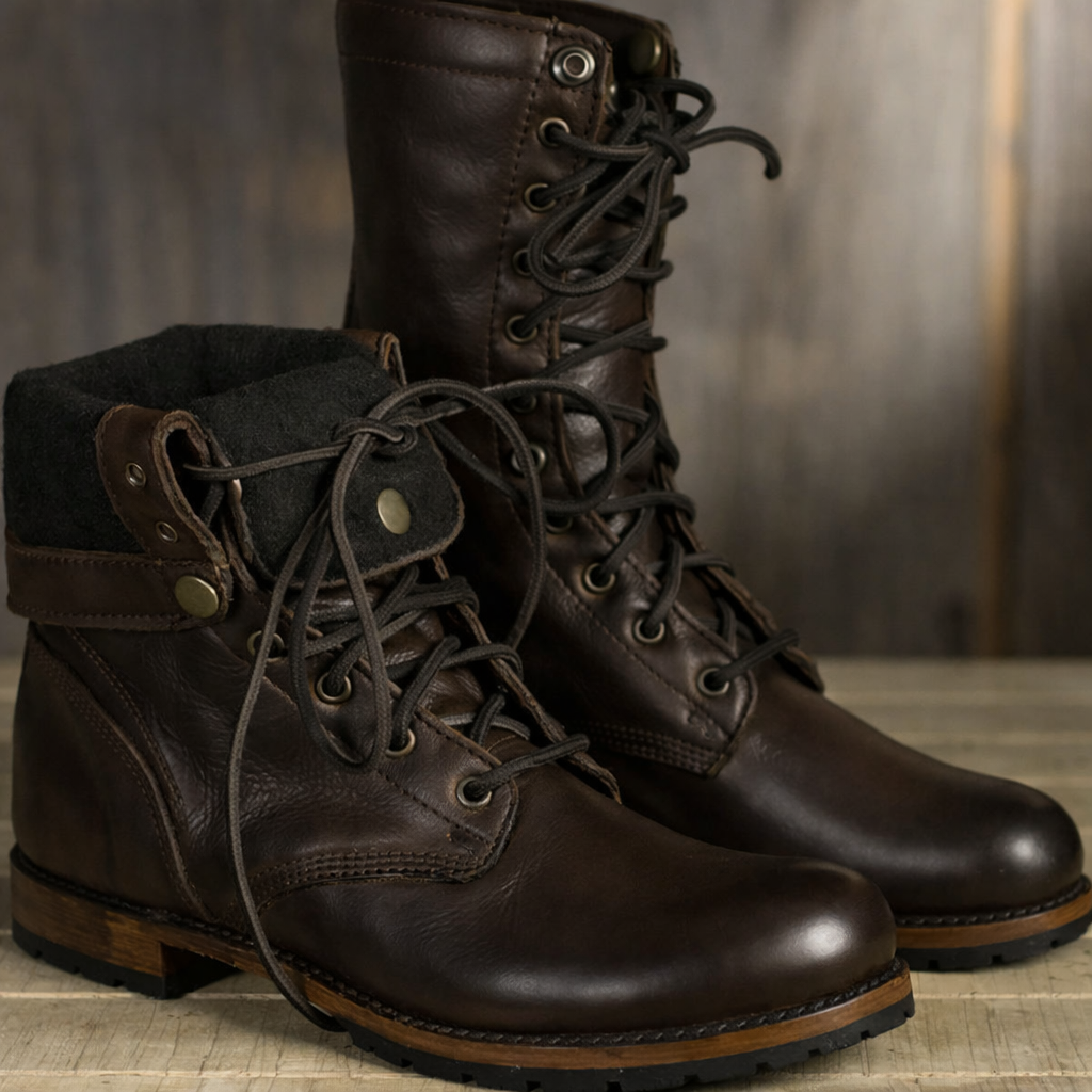 Men's Winter Boots with Warm Lining and Lace Up Design | R&B