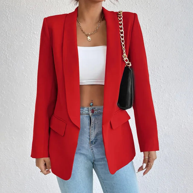 Blazer Women's Tailored Fit with Open Front - Image 9
