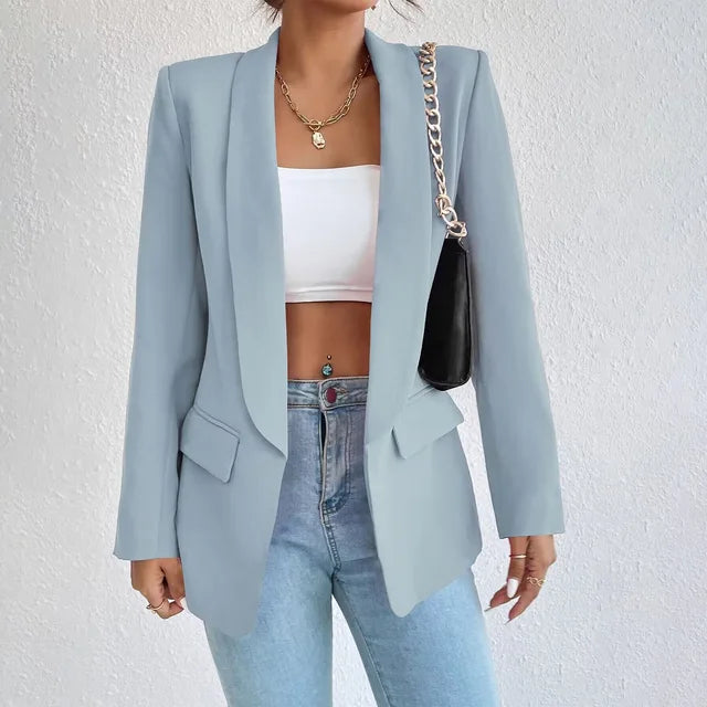 Blazer Women's Tailored Fit with Open Front - Image 10