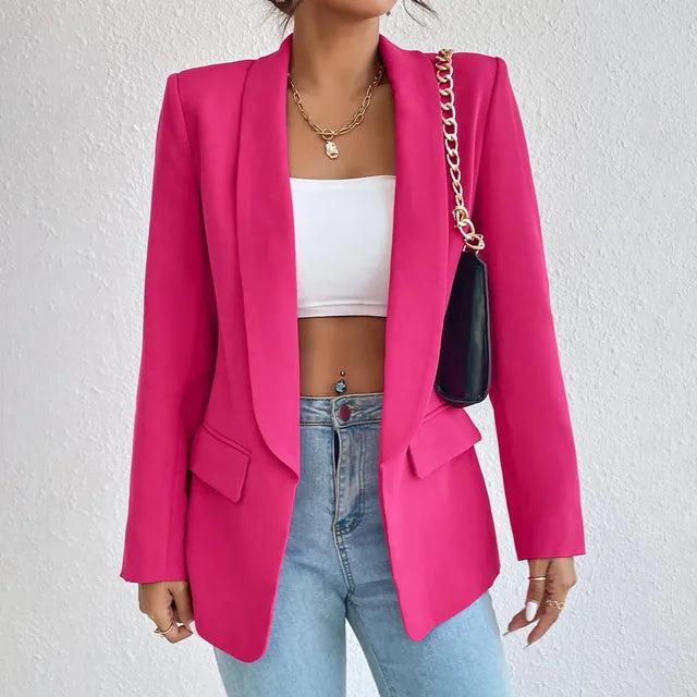 Blazer Women's Tailored Fit with Open Front - Image 12