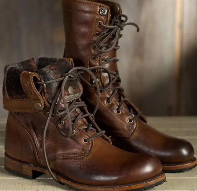 Men's Lace Up Winter Boots with Warm Lining | R&B