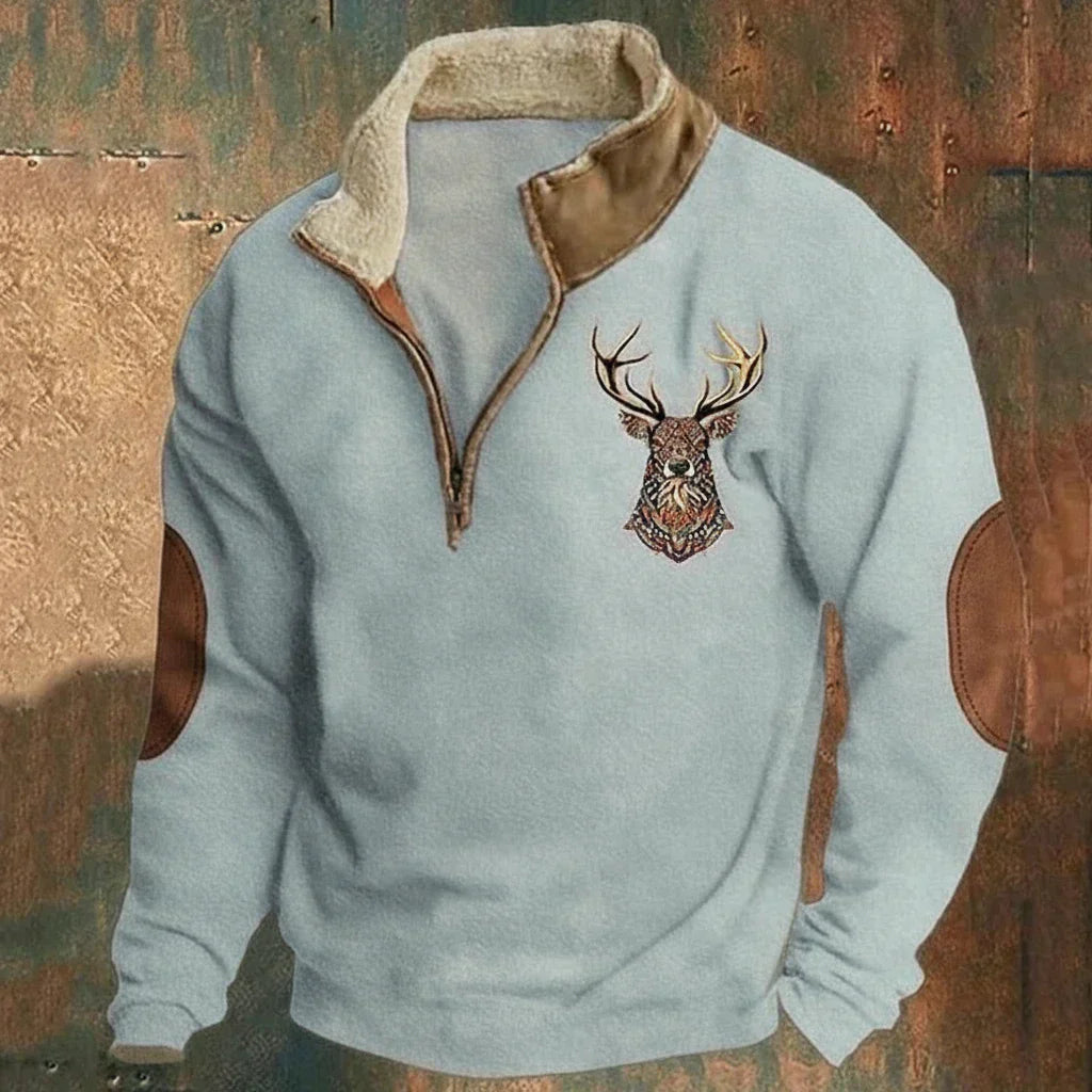 Men's Outdoor Pullover with Quarter Zip and Stand Collar | R&B