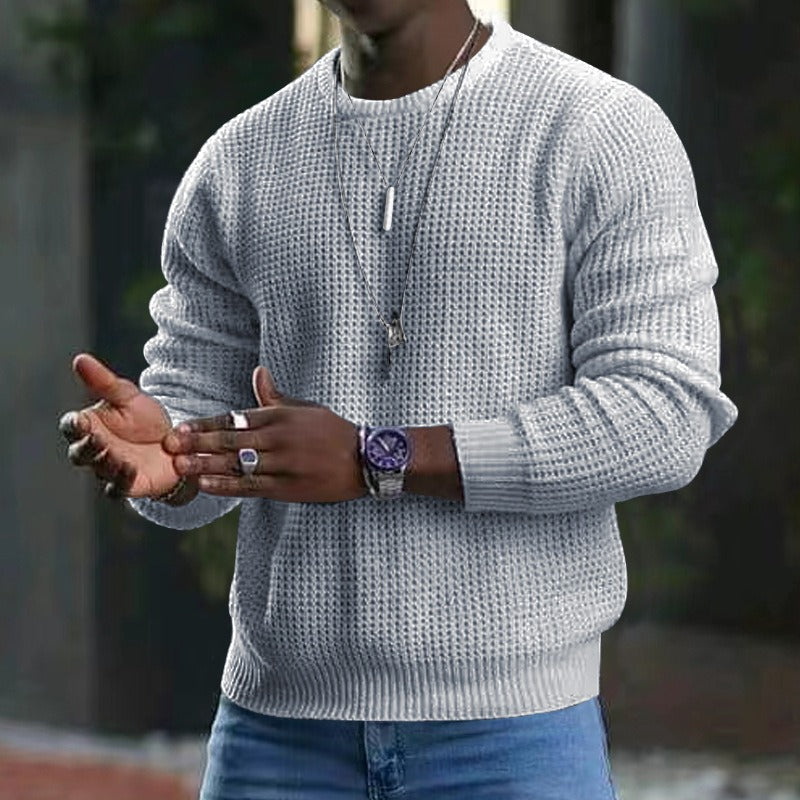 Men's Ribbed Sweater with Classic Fit for Everyday Wear | R&B