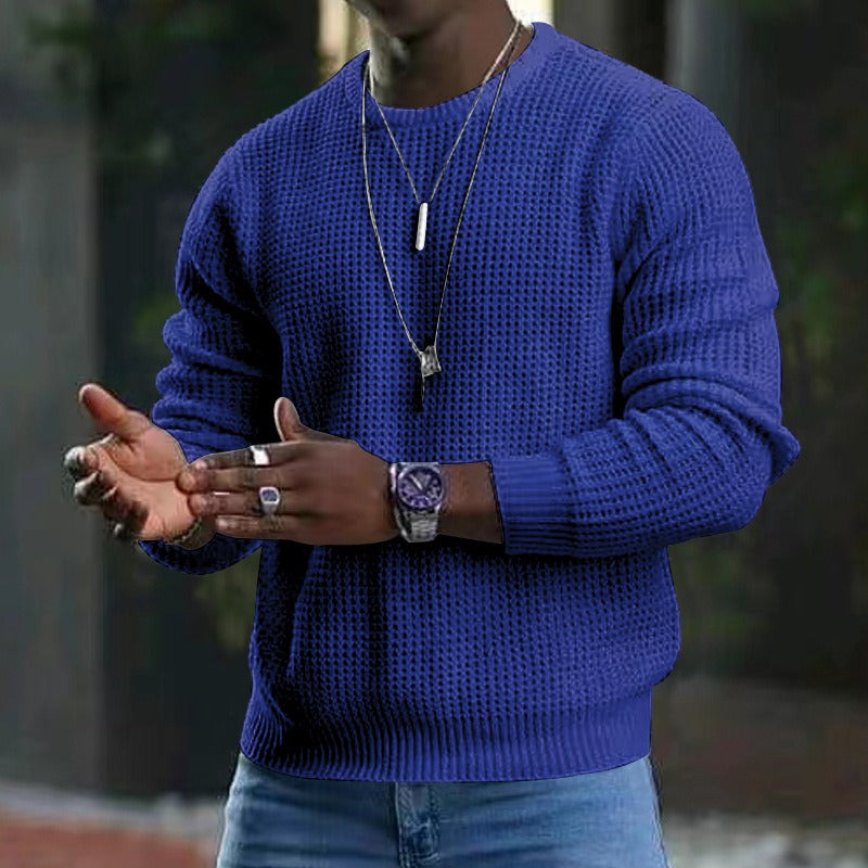Men's Ribbed Sweater with Classic Fit for Everyday Wear | R&B