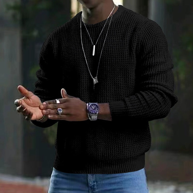 Men's Ribbed Sweater with Classic Fit for Everyday Wear | R&B