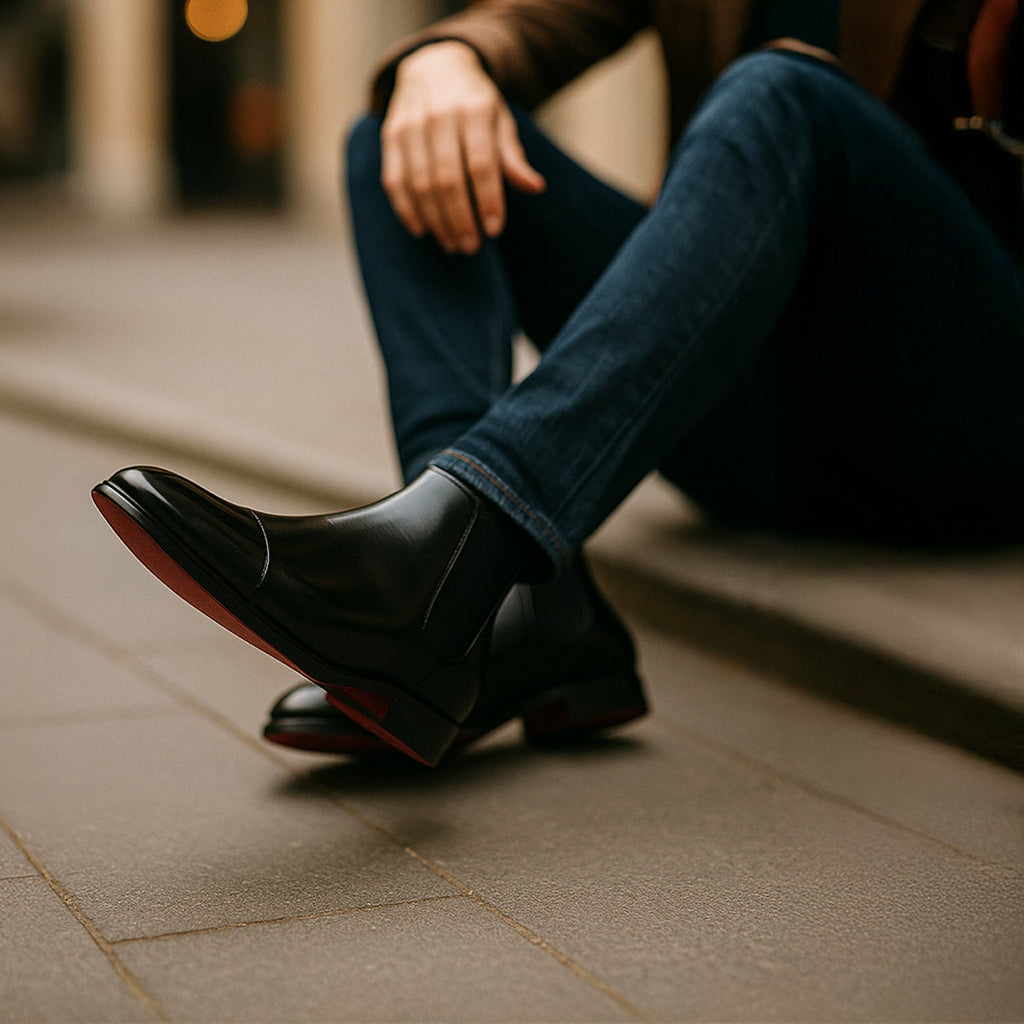 Men's Premium Chelsea Boots with Classic Leather Design | R&B
