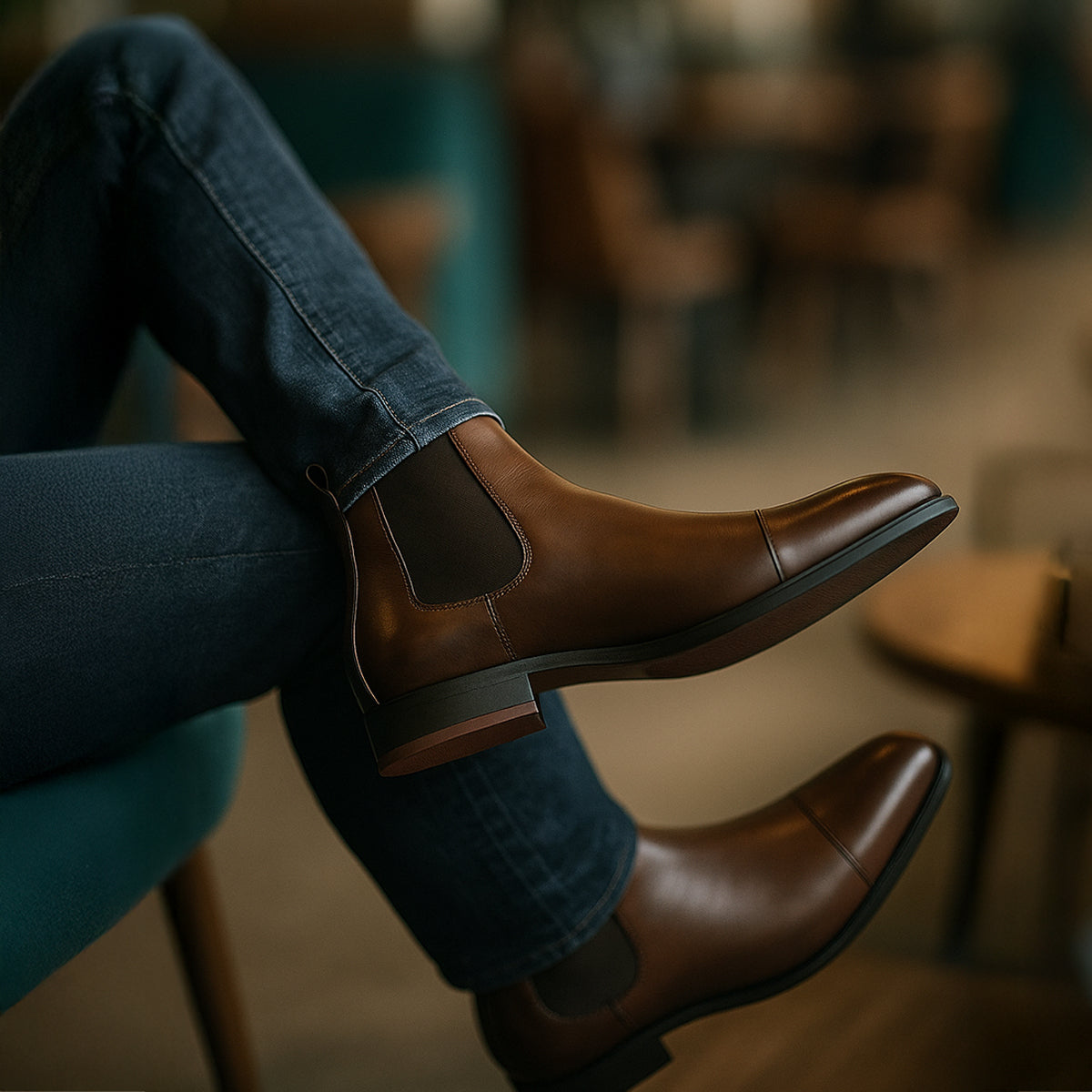 Men's Premium Chelsea Boots with Classic Leather Design | R&B